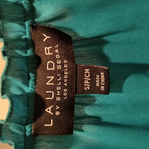 Laundry by Shelli Segal turquoise blouse - Picture 2 of 6